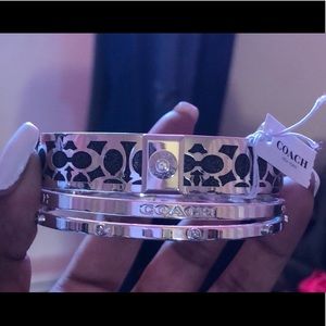 COACH Authentic Signature Bangle Set SILVER